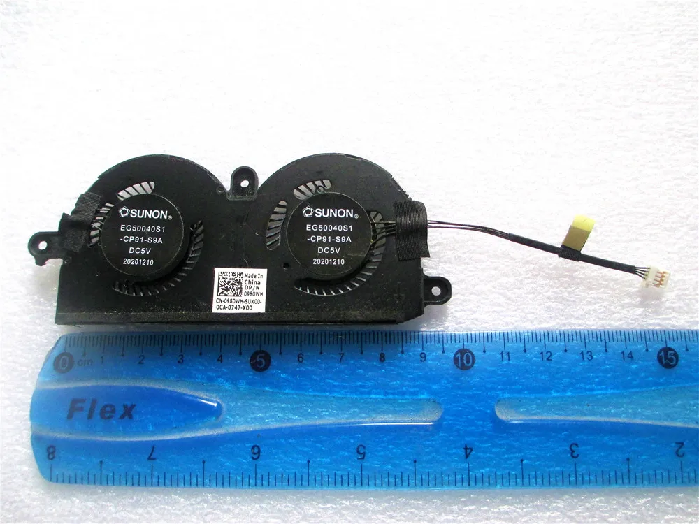 

EG50040S1-CP91-S9A Laptop CPU Cooling Fan ND55C19 16M01 4PIN for Dell FOR XPS 13 XPS13 9370 9380 P82G 0980WH 980WH