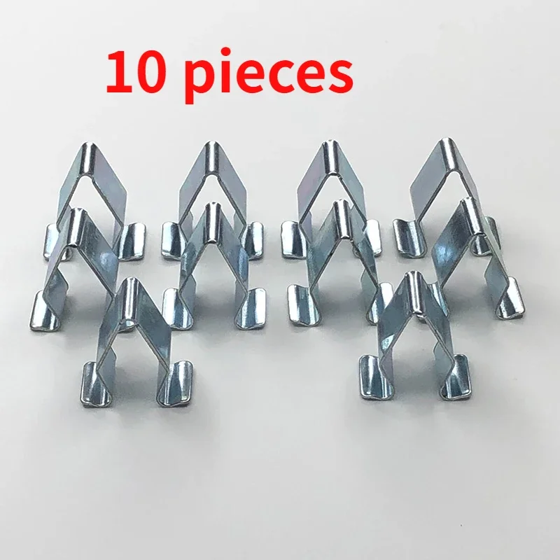 

10 шт., серебристые зажимы для обшивки панели дверей автомобиля, металлический фиксатор внутренней обивки, заклепки, автозажим для крепления для Audi Seat Skoda
