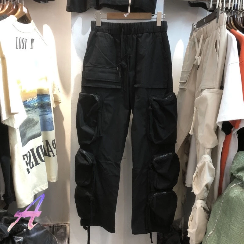 Oversize Travis Scott Trousers Men's Women's High Street Hip-hop Trend Tooling Multi-pocket Pumping Casual Pants Harem Pants
