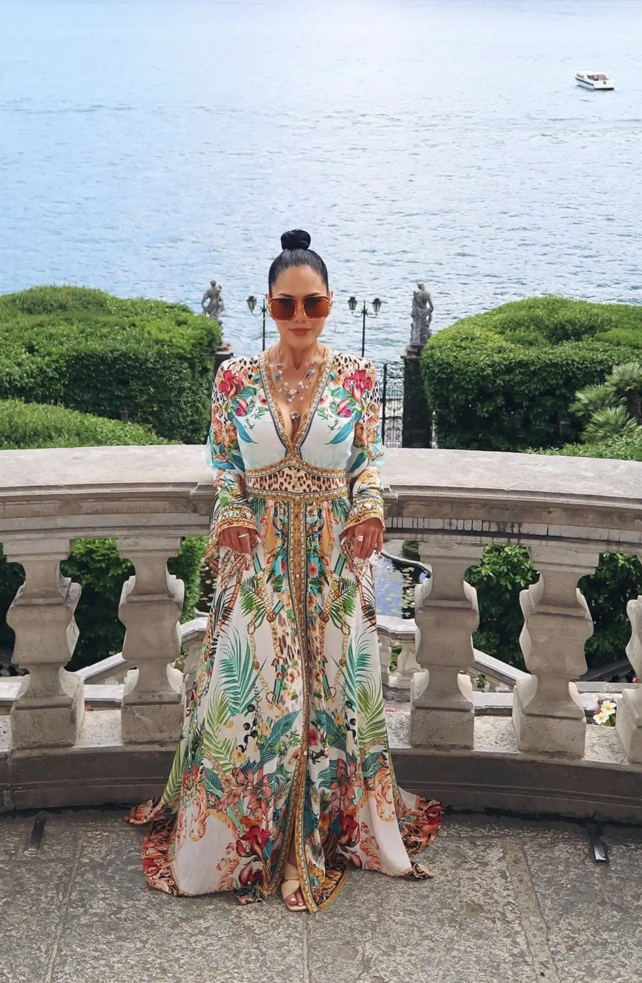 Женское облегающее платье макси из 100% шелка с V-образным вырезом и бисером