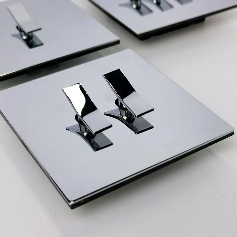 Роскошные тумблеры Niva Настенные переключатели из нержавеющей стали с белой