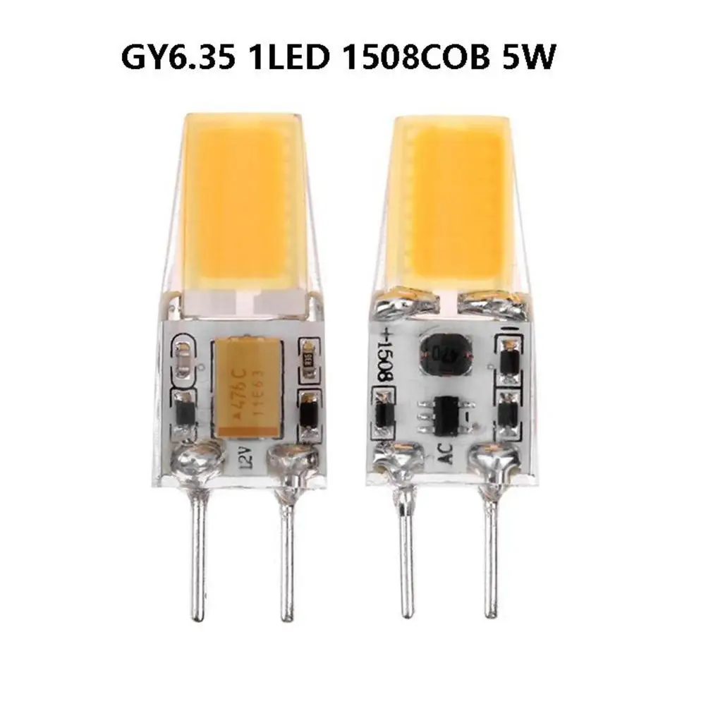 

5W AC/DC12V LED Sapphire COB Lamp Bulb 360 Beam Angle Replace Halogen Spotlight Chandelier Source Replaces Halogen Lamp