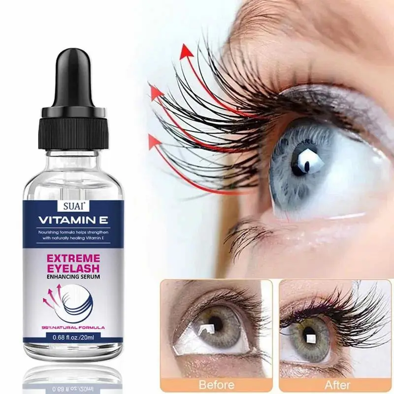 

7Days Fast Eyelash Growth Serum Longer Fuller Thicker Lash Essence Eyebrow Enhancer Nourishing Vitamin E Eyelash Enhancing Serum
