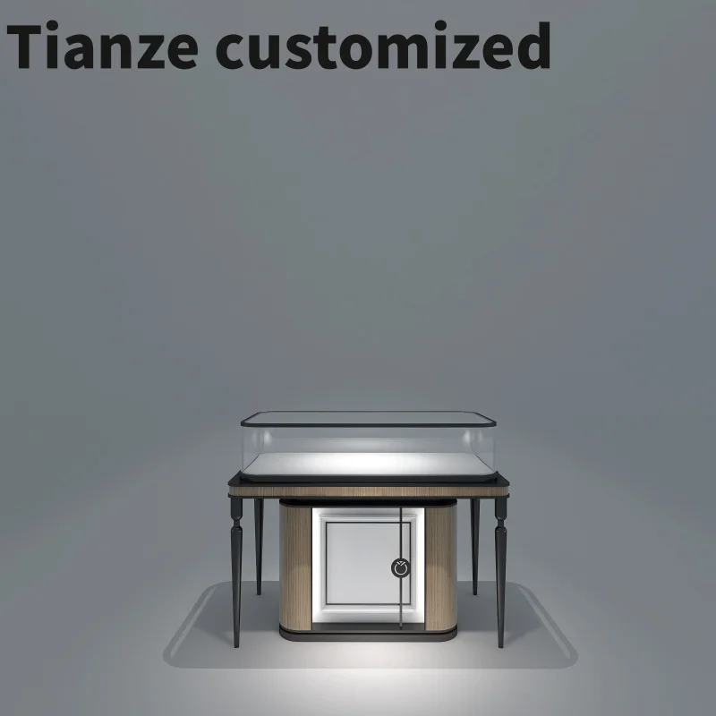 Стеклянная Напольная стойка для магазина ювелирных изделий на заказ