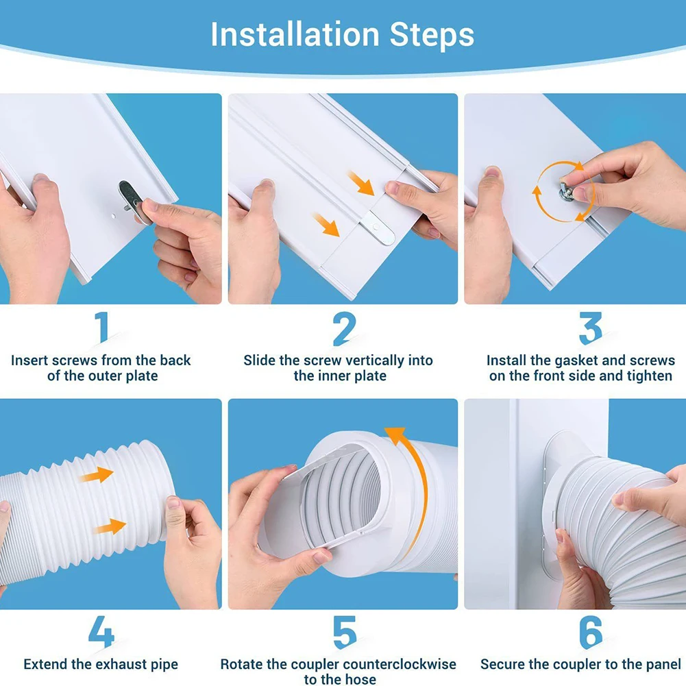 

Прочный вытяжной шланг переменного тока, муфта для выхлопного шланга, комплект для вентиляции переменного тока, регулируемые фиксирующие внешние пластины для кондиционера, портативные