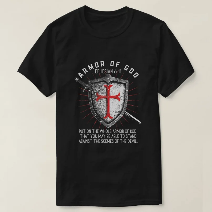 

Armor of God Ephesians 617 Bible Verse Christian T-Shirt 100% Cotton O-Neck Summer Short Sleeve Casual Mens T-shirt Size S-3XL