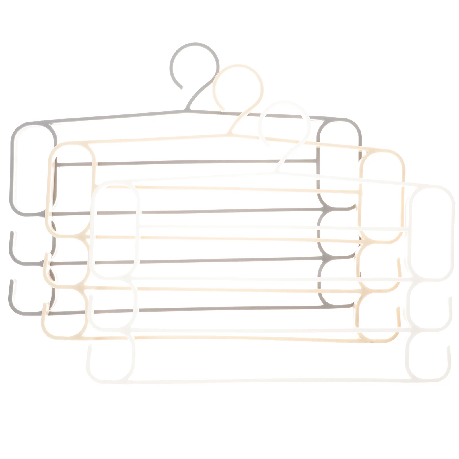 

3PCS Multi-layer Multifunction Space Saving Wardrobe Trousers Hanger Pants Hanger Scarves Hangers Trousers Hangers Ties Hangers