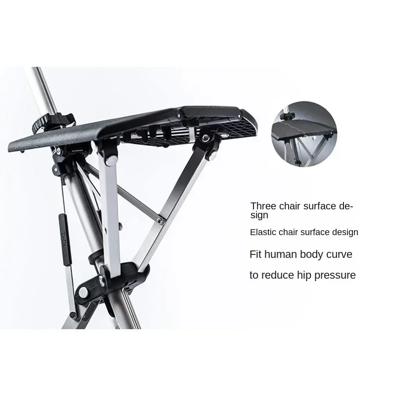 Уличный складной стул-костыль для отдыха пожилых людей легкий нескользящий