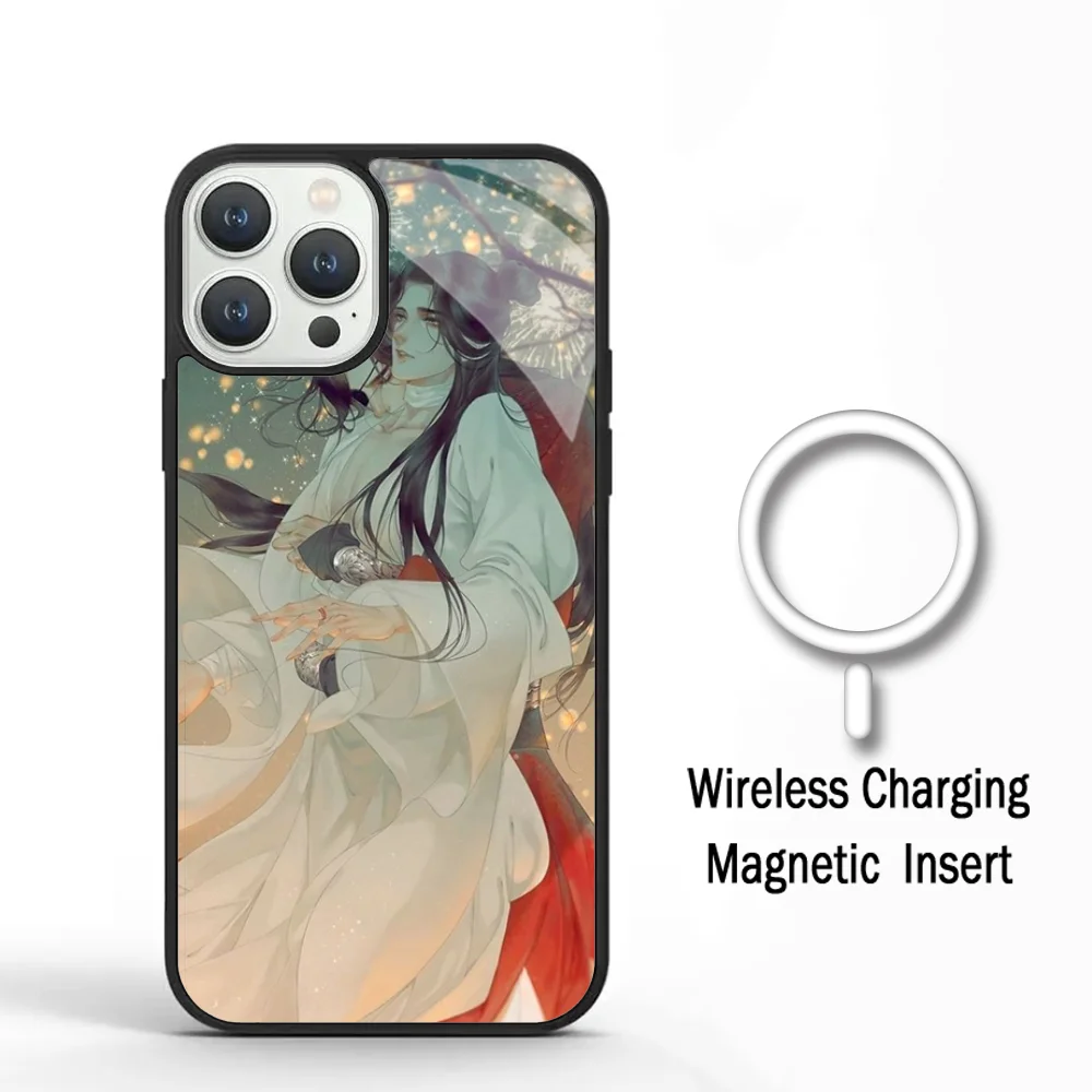 Чехол для телефона Hua Cheng Xie Llian IPhone 11 12 13 14 15 Plus Pro Max зеркальный акриловый чехол Magsafe