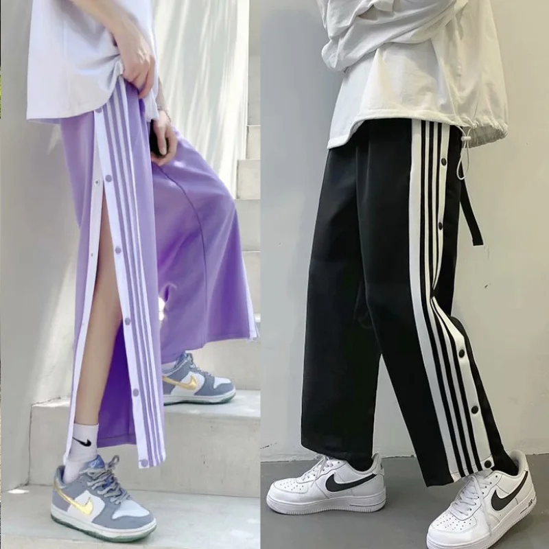 

Basketball Man New 2023 Streetwear Sweatpant Baggy Pants Side Split Casual Sport Pants Wide Leg Oversize Pants