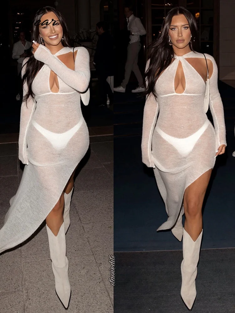 

Whatiwear женская одежда сексуальное вечернее платье однотонное прозрачное длинное модное платье для выпусквечерние вечера и клуба Удобная ве...