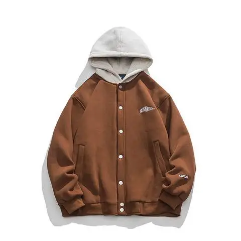 Мужская и женская куртка с капюшоном свободная осенняя универсальная модная