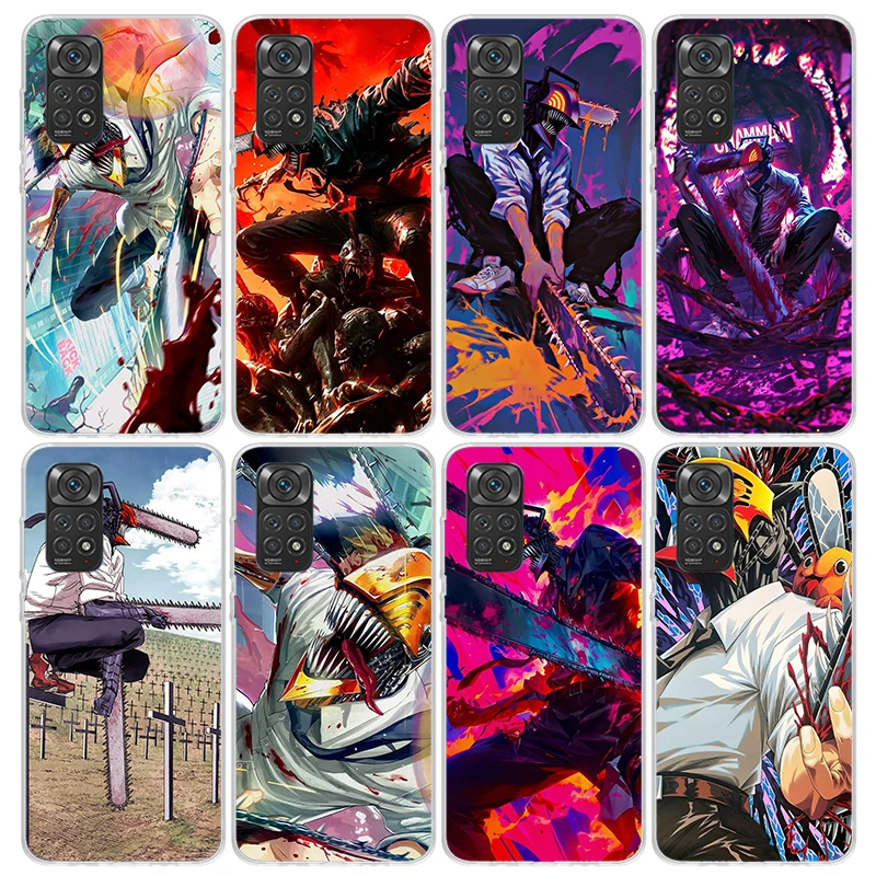Чехол для телефона C-Chainsaw Mans Denji Xiaomi Redmi Note 10 11 12 13 14 Pro Plus 11S 12S 11T 11E 10S Note14 мягкая