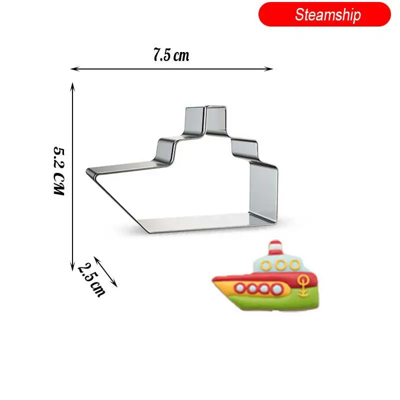 

DIY Cake Cookie Mold Baking Pastry tool Cake Decorating Stamp Tools Stainless Steel Biscuit Mold Car Rocket Cutter Cookies