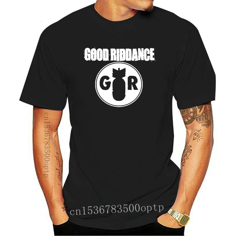 

Camiseta negra con Logo de Good ddance para hombre, camisa de banda de Rock, nueva