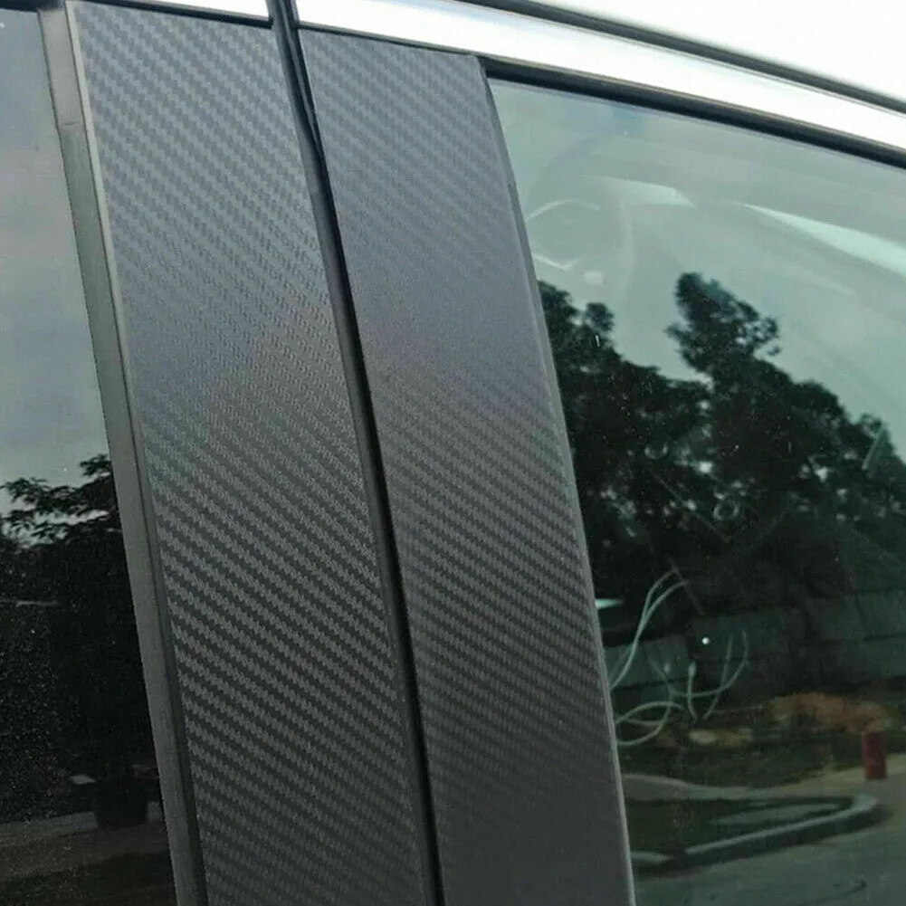 

10PCS Pillar Posts Cover 3D Black Carbon Fiber For Honda Civic 10th Left&Right