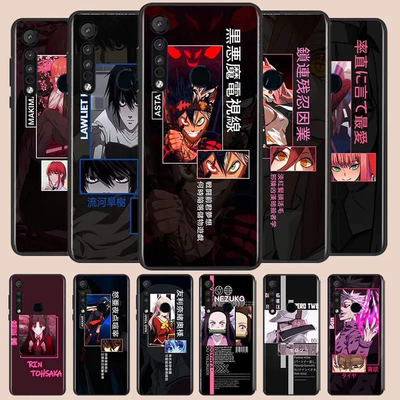 

Anime tokyo ghoul Phone Case For Motorola E6 E7 One Marco G8 Play Plus G Stylus One Hyper Lite Plus G9 Black luxury Silicone