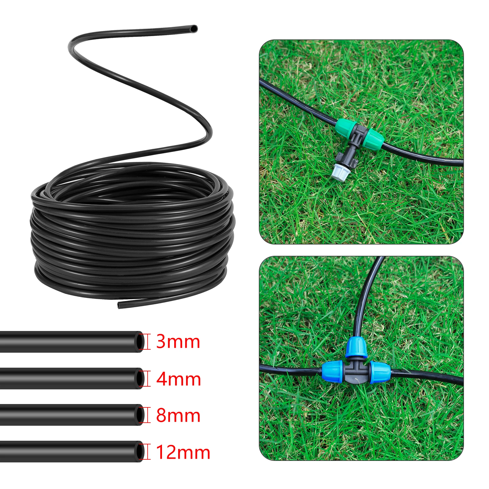 1Roll 5/10/20M Garden Hose 3/5MM 4/7MM 8/11MM 12/16MM Irrigation Pipe Automatic Garden Watering System for Lawns Flowers