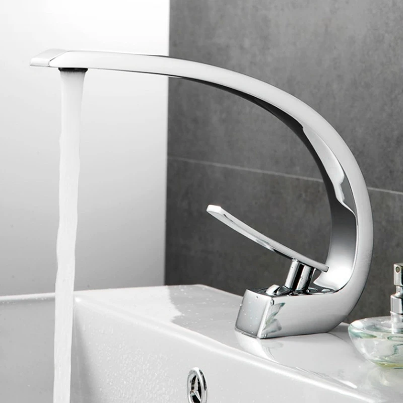 

Spout Mixer Faucet Kitchen Bathroom Faucet Single Hole Wall Mounted Sink Basin Mixer Tap Cold And Hot Water Tap