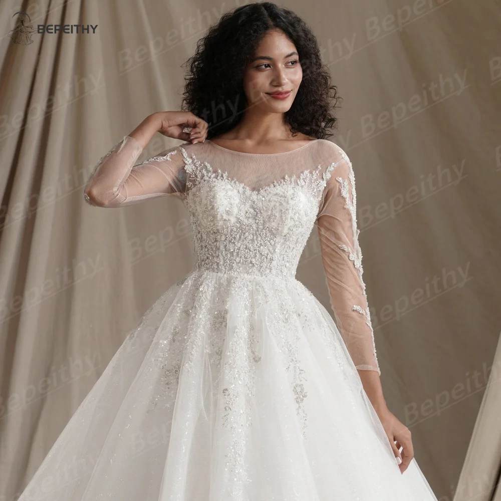 BEPEITHY мусульманские свадебные платья с длинными рукавами по индивидуальному