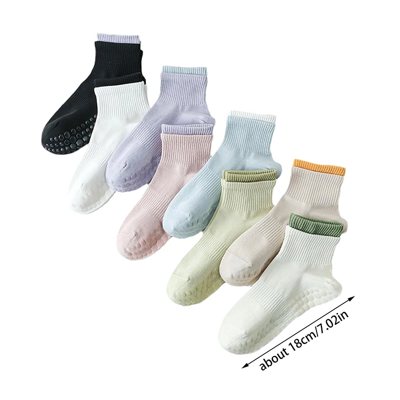 1 пара женских нескользящих носков носки для батута йоги хлопковые дышащие