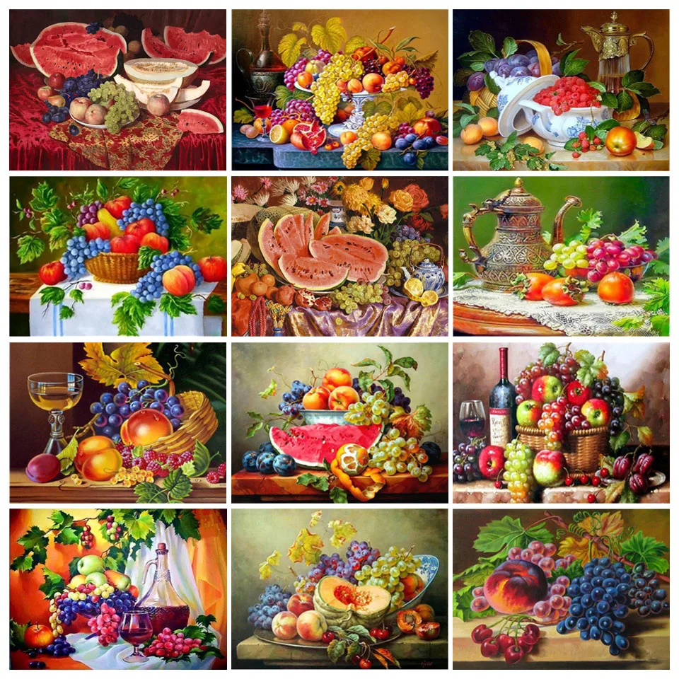 

Алмазная живопись AB 5D, наборы «сделай сам», масляный фрукт, арбуз, вода, дрель, искусство, картина, Набор для вышивки, мозаика, домашний декор, ...