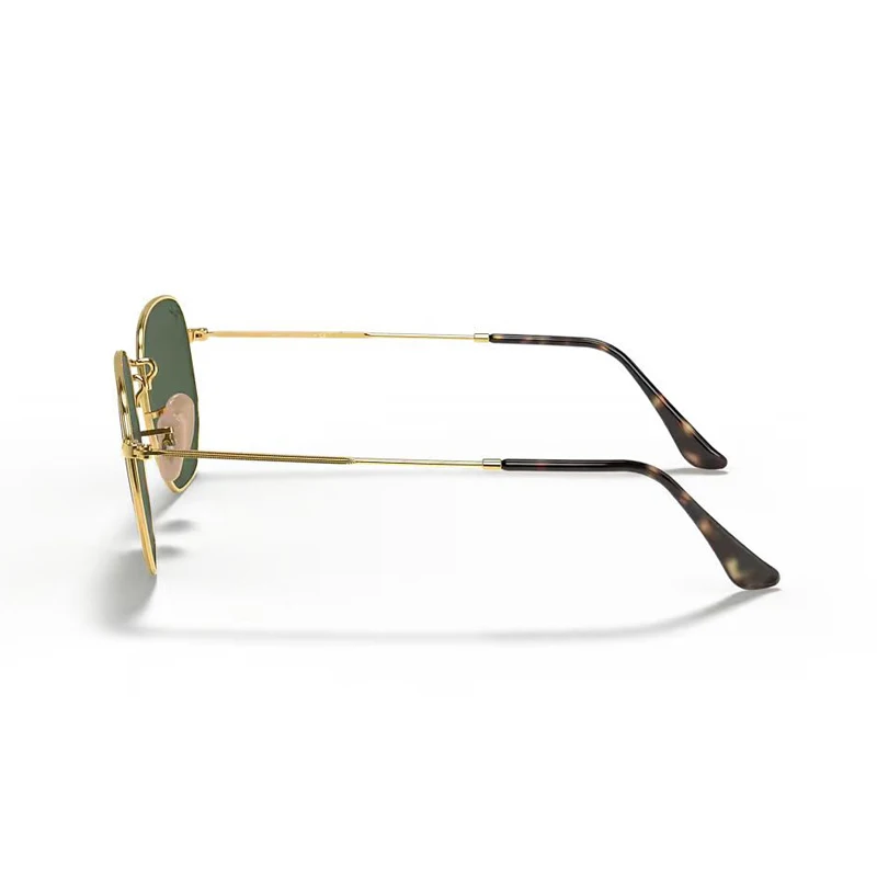 Фото Оригинальные солнцезащитные очки Rayban Hexagonal 3548, классические круглые солнцезащитные очки с золотой отделкой в ​​коробке №3
