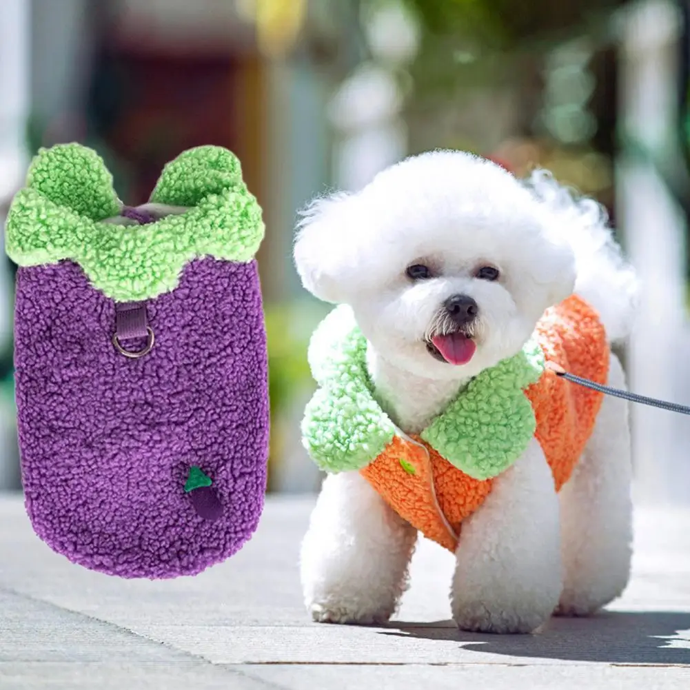 

Pet Jacket Lotus Leaf Lace Collar Keep Warmth Soft Texture Pet Dog Cats Vest Coat Outfit for Winter