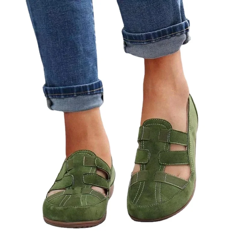 

Женские лоферы без шнуровки, сандалии-гладиаторы, обувь на платформе, кожаная обувь на липучке, удобная Пляжная обувь для женщин, женские туфли