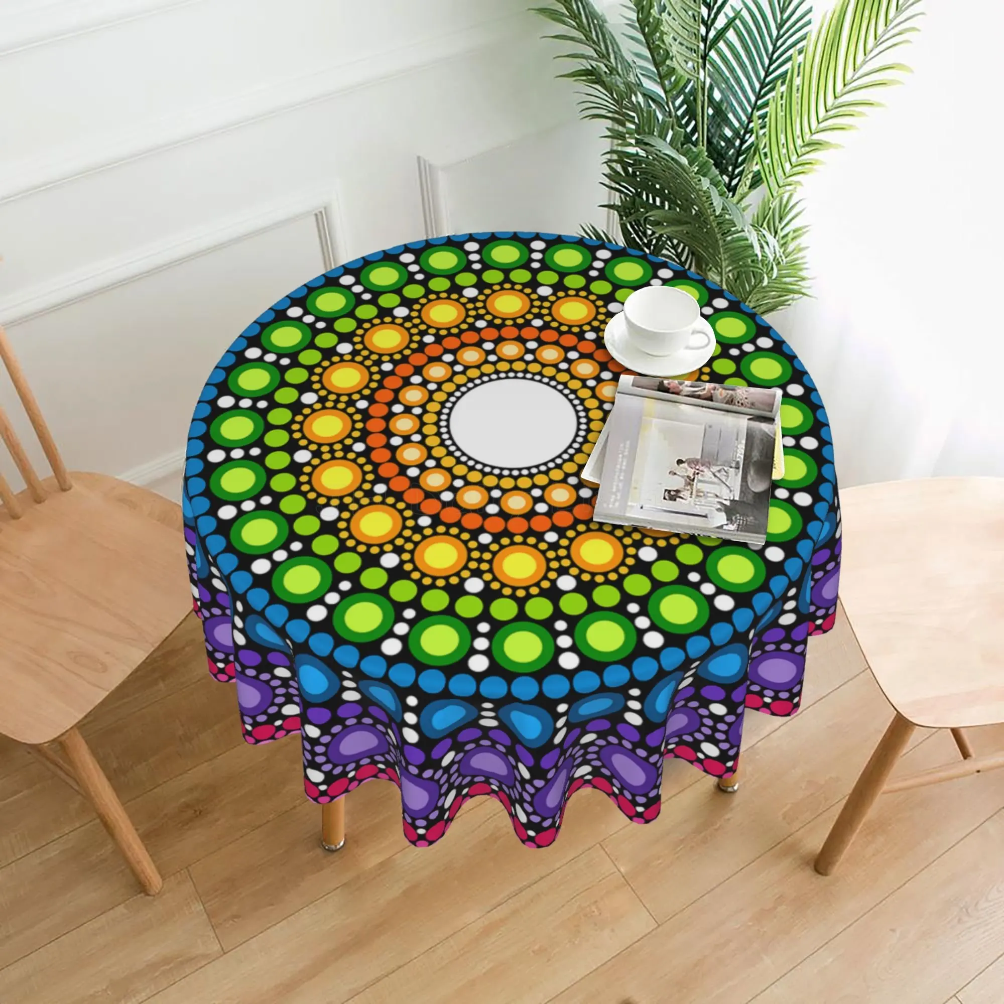 

Круглая скатерть Boho 150 см из полиэстера