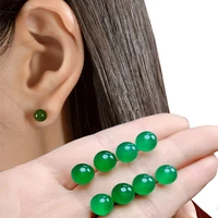 68mm natural jade emerald swing earrings bead charm jewellery fashion accessories hand carved man woman gifts