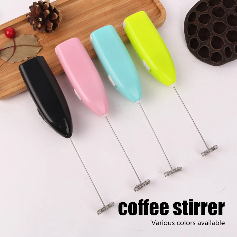 

Electric Milk Frother For Coffee Handheld Creamer Agitator Blender Mini Portable Egg Beater Whisk Stirrer Kitchen Gadgets