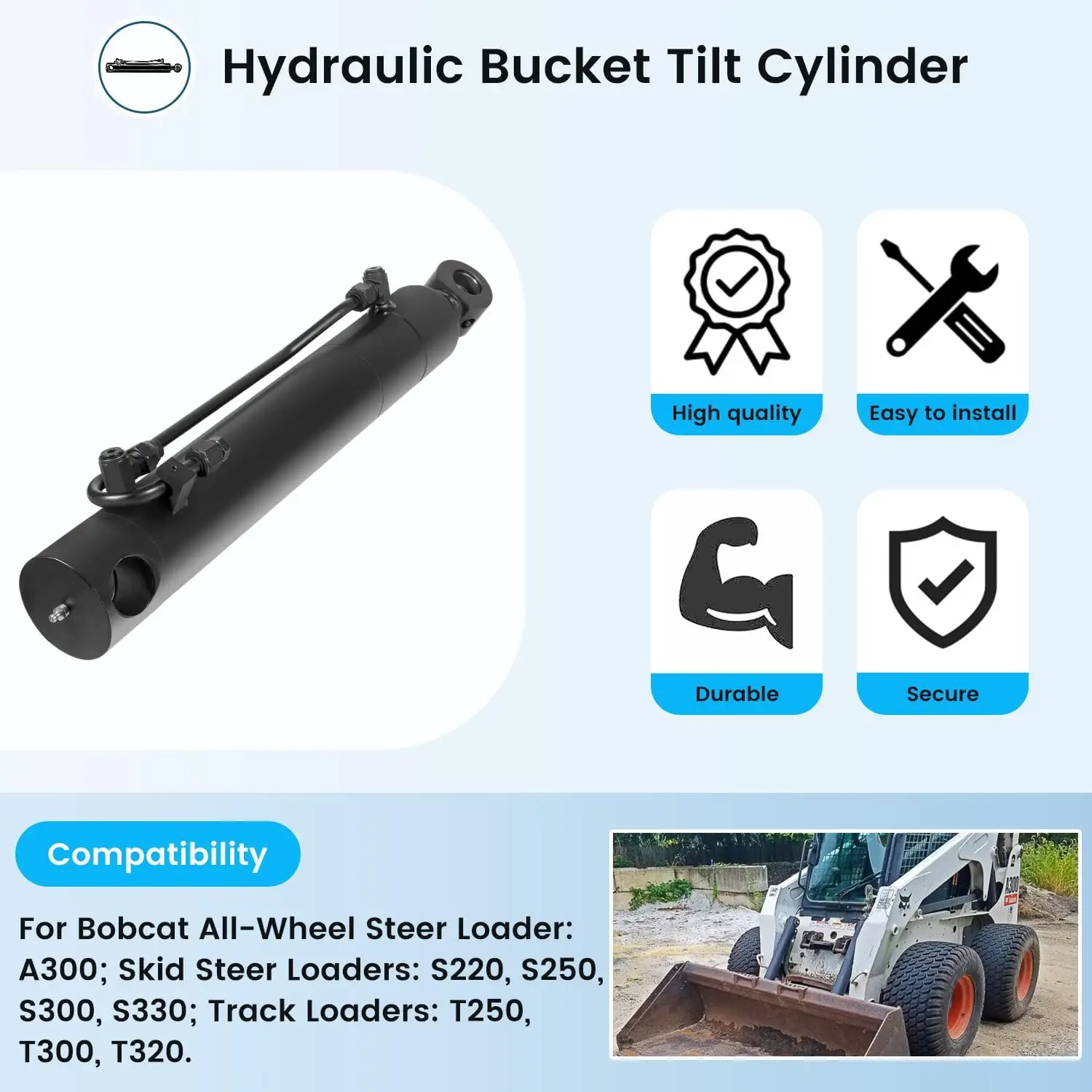 Гидравлический верхний звено Cat 1-1 с блокировочным блоком 18 1/8-26 3/8 дюйма шлангом