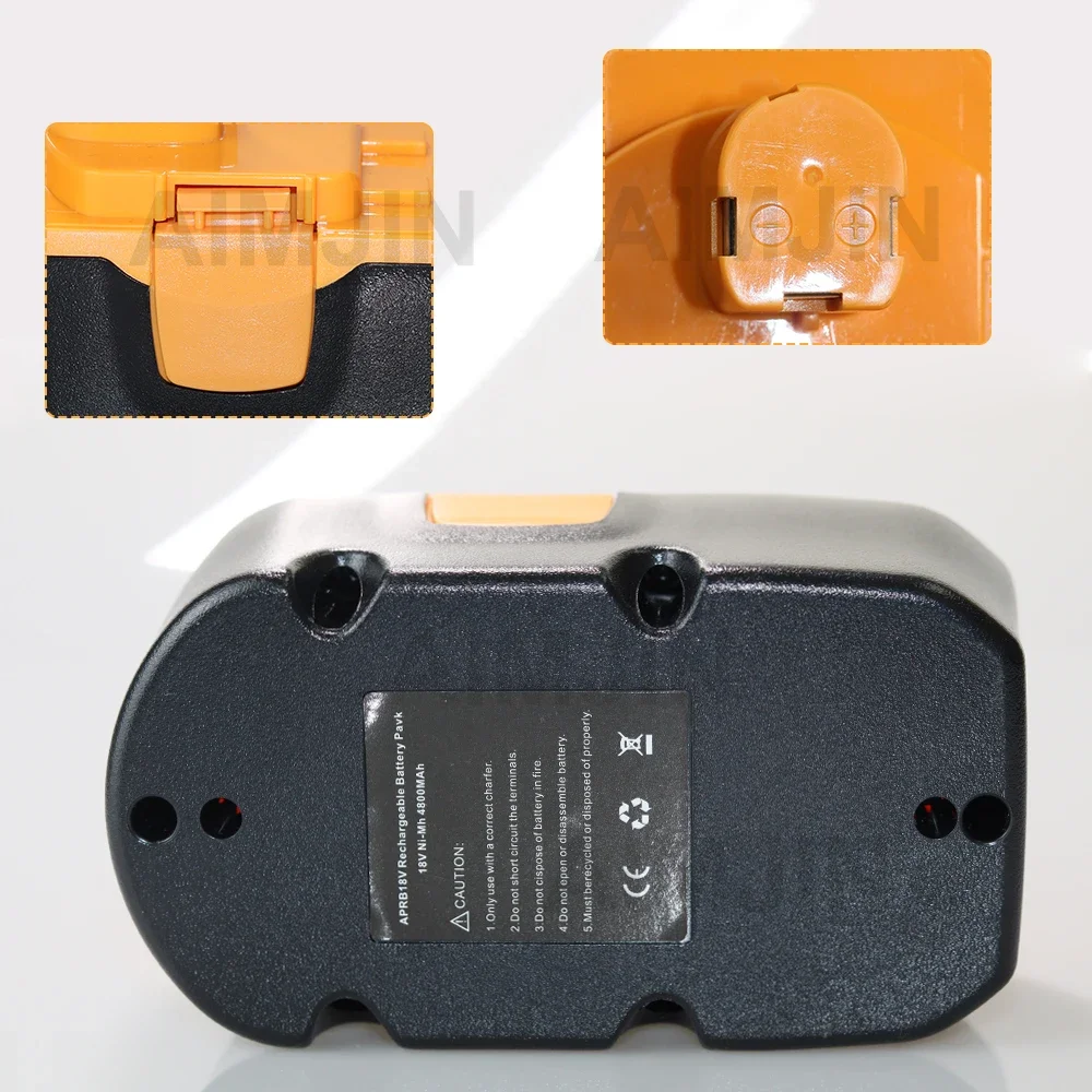 Фото Аккумулятор P101 ABP1801 ABP1803 BPP 1820 для электроинструментов Ryobi 18V, сменный, 4800 мАч, P100 №5