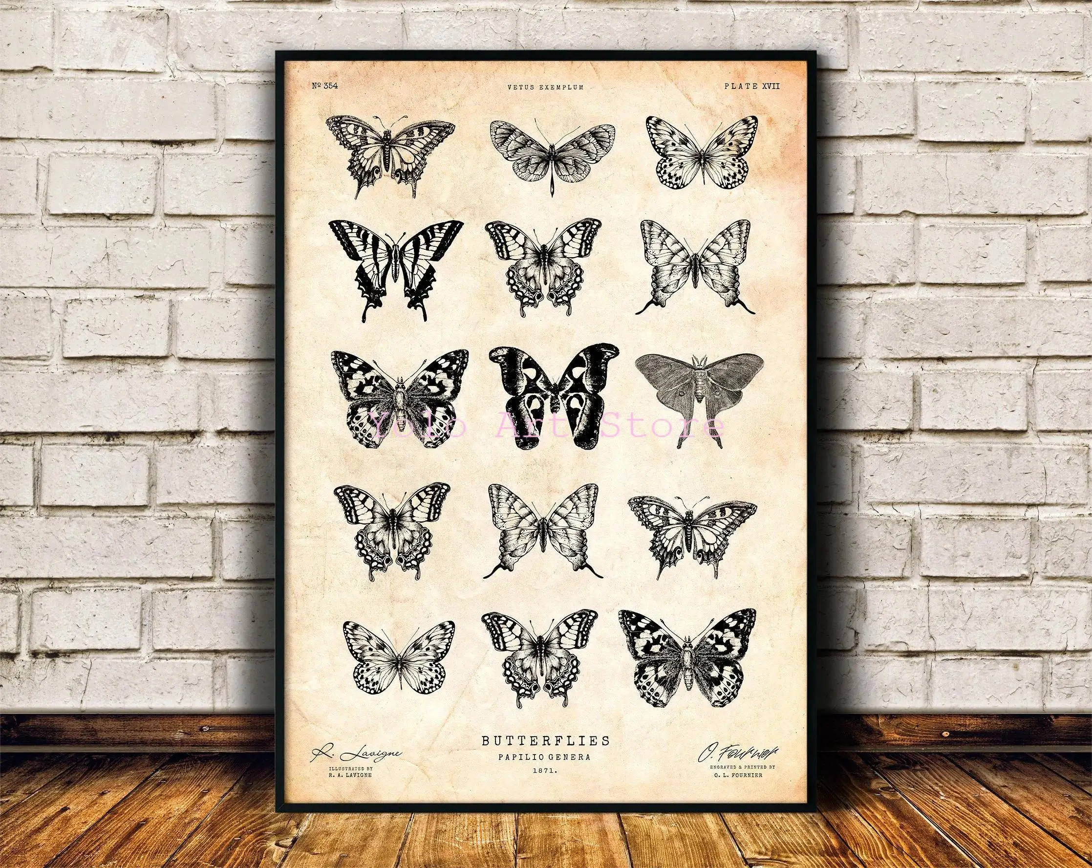 

Настенная картина "Винтажная бабочка", печать на холсте