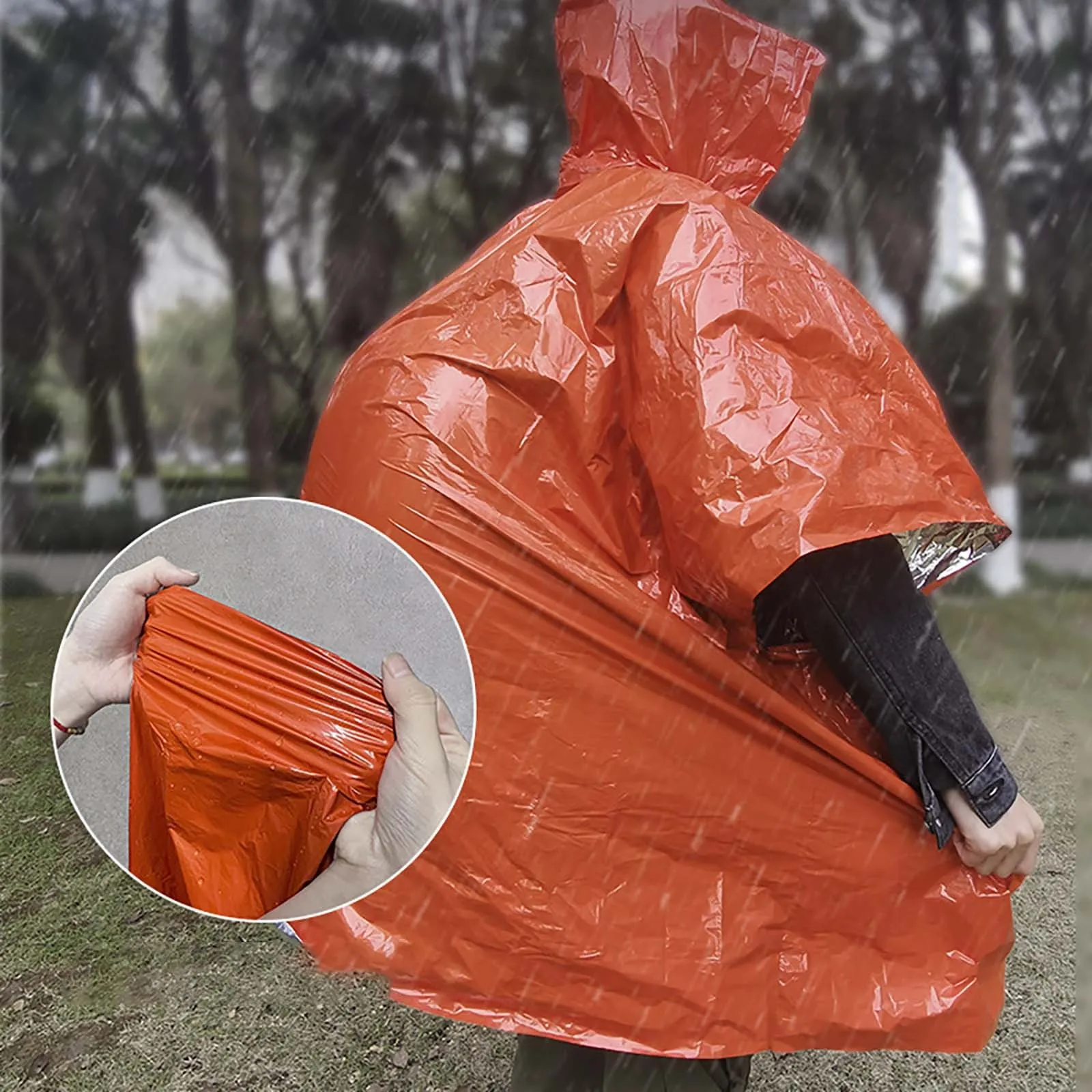 Многофункциональный дождевик для активного отдыха водонепроницаемый выживания