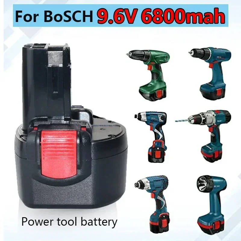 Перезаряжаемый Ni-MH аккумулятор 9 6 в 6800 мАч для Bosch PSR 960 BH984 BAT048 BAT119 L50