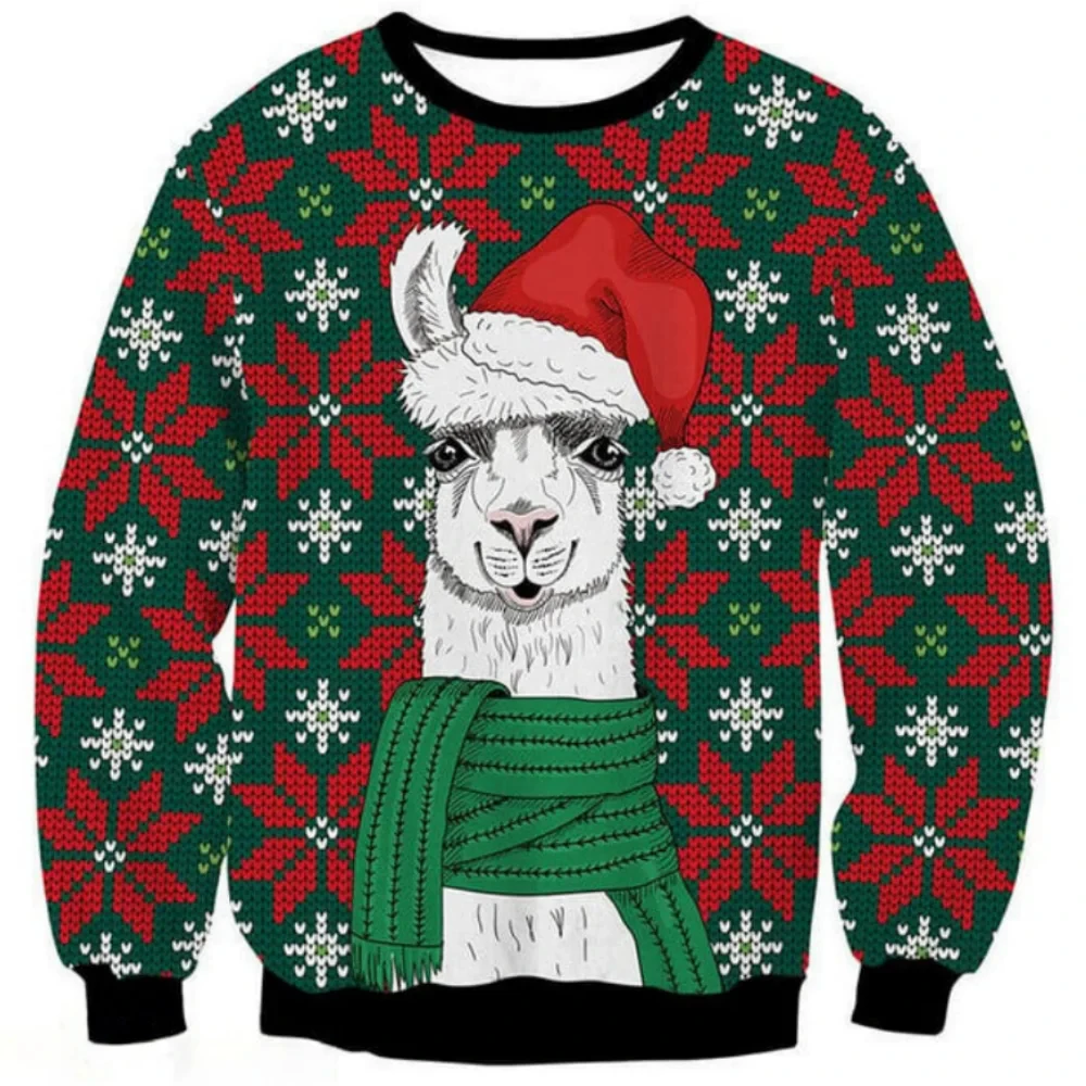 

2023 Autumn New Christmas Hoodie Men's Sweatshirt Hip Hop Pattern Long Sleeve Super Dalian Hoodie Men's Christmas Clothing