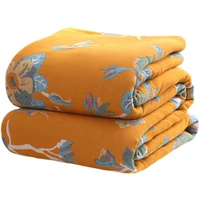 cusack five layer gauze cotton floral towel blanket for children adults sofa 200230 150200 double sided yarn dyed japan style