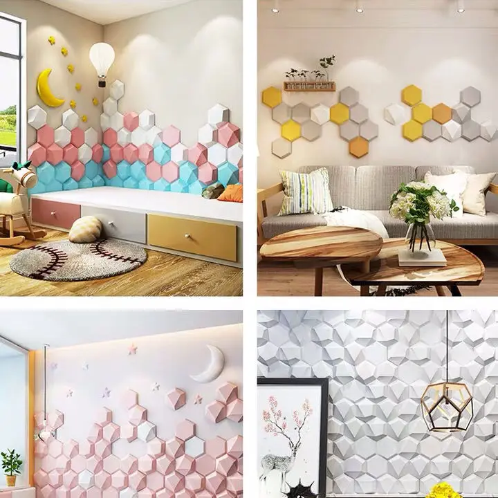

3D Headboard Wall Sticker Self Adhesive Wallpaper Bedroom Background Wall Decoration