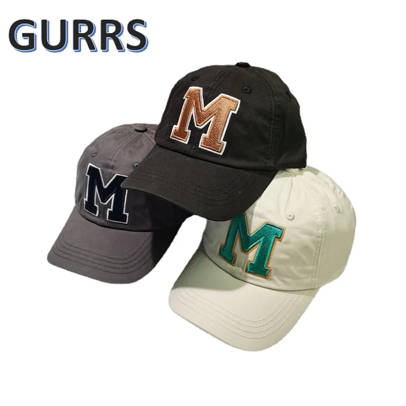 

Cotton Baseball Cap for Women and Men Fashion Letter M Embroidery Hat Casual Hip Hop Hats Soft Top Summer Visors Caps Unisex