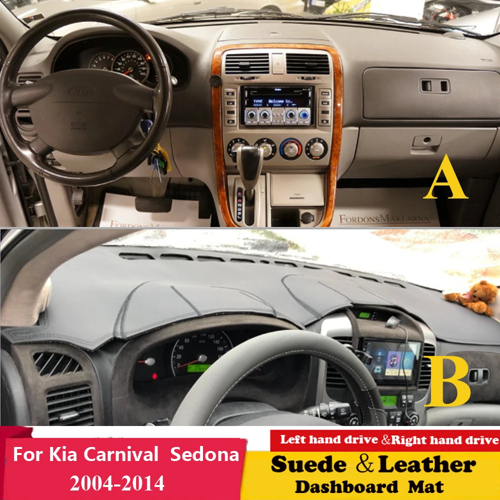 

For KIA Sedona Grand Carnival II GQ III VQ 2004-2006 2008-2014 MPV UVP EX CRDi LX Dashmat Dashboard Cover Pad Dash Mat Carpet