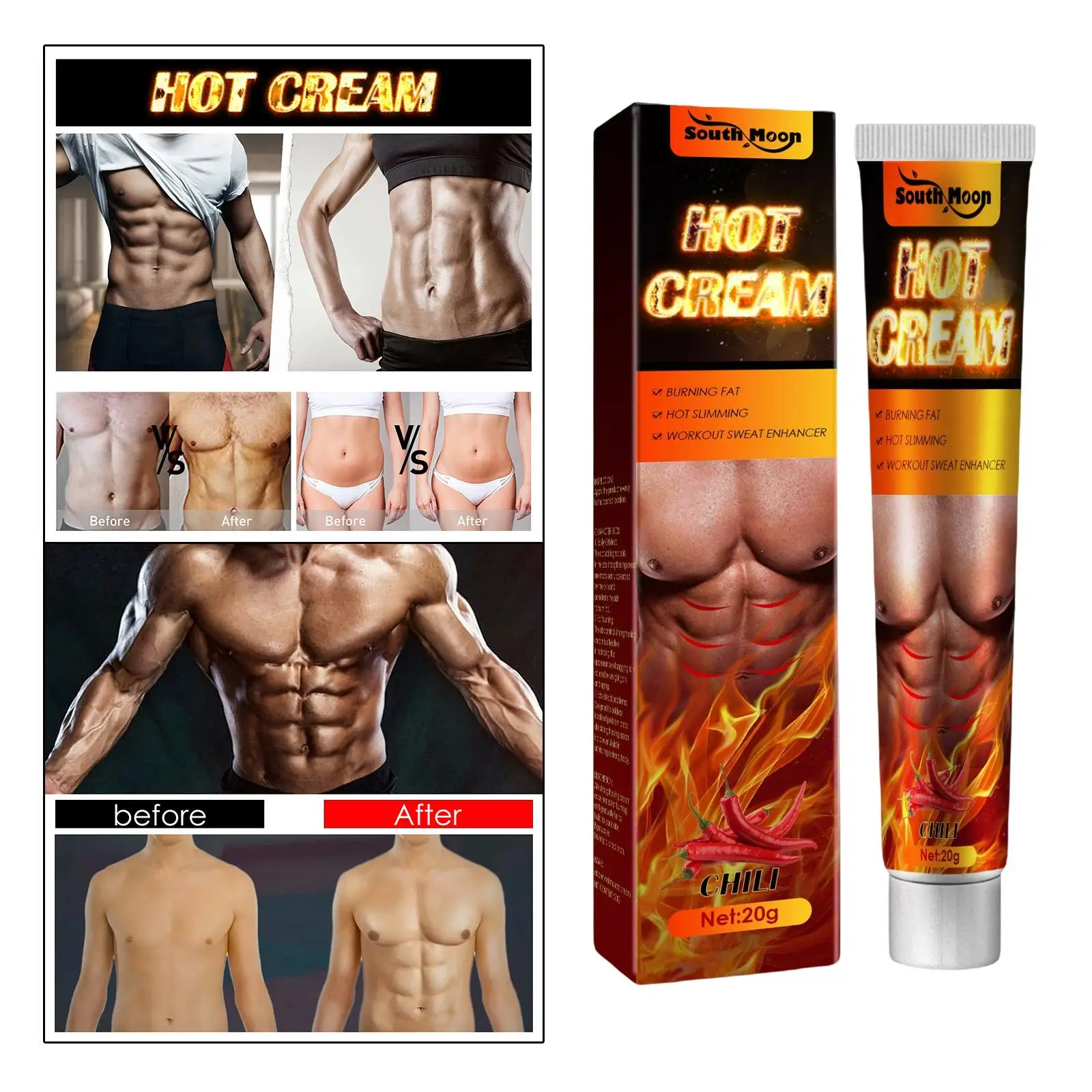 

Anti Cellulite Cream Weight Lossing Body Sculpting Natural Body Slimming Cream Burning Massage Gel Hot Cream for Abdomen Arms
