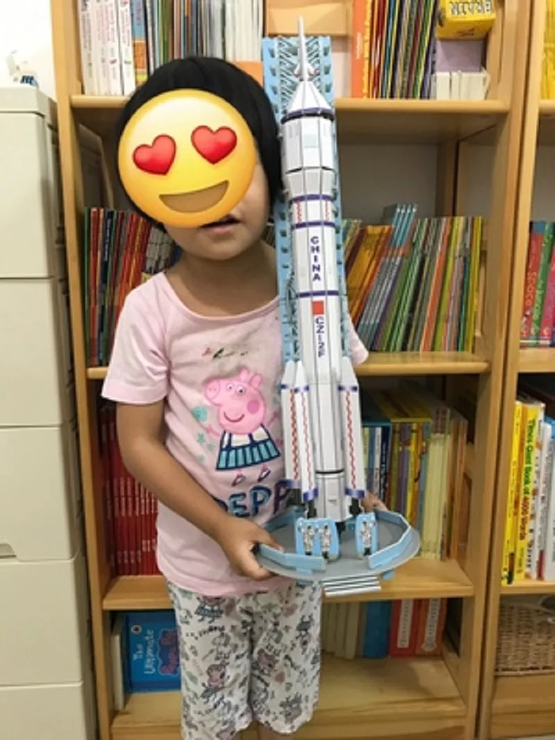 

3D paper puzzle building model toy China CZ-2F rocket space exploration Chinese aeronautical technology baby birthday gift 1pc