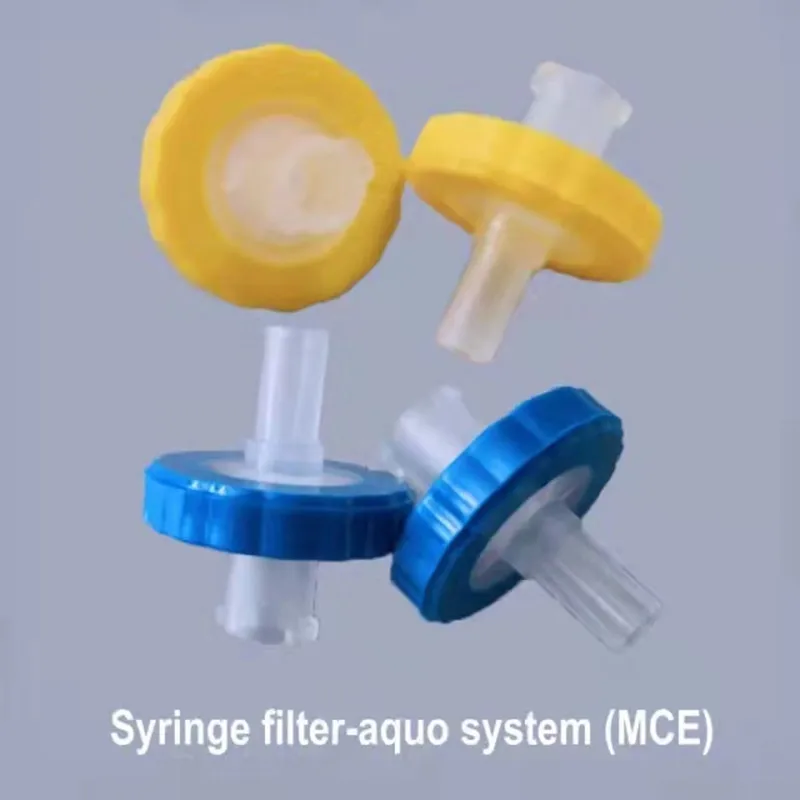 

100pcs/lot Lab 13mm 25mm 0.22/0.45/0.8um MCE Millipore Membrane Syringe Filter In Aqueous Solution Filtration