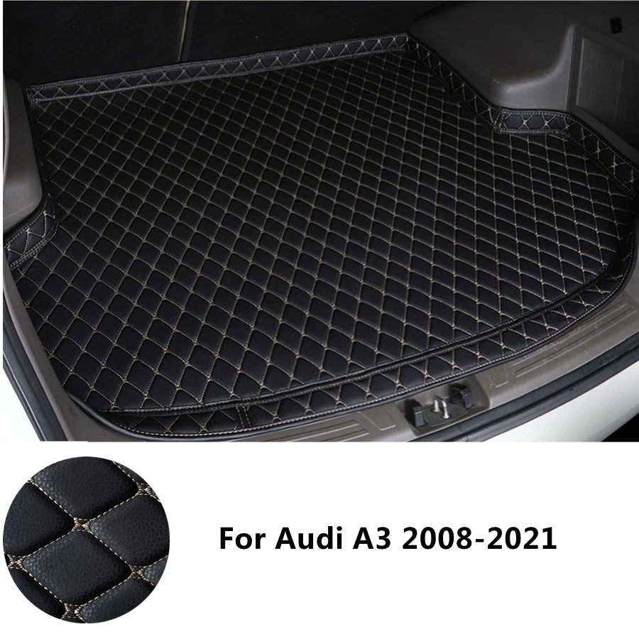 

SJ High Side Waterproof Car Trunk Mat AUTO Tail Boot Tray Liner Cargo Rear Pad Fit For AUDI A3 2008 2009 2010 2011 2012-2021
