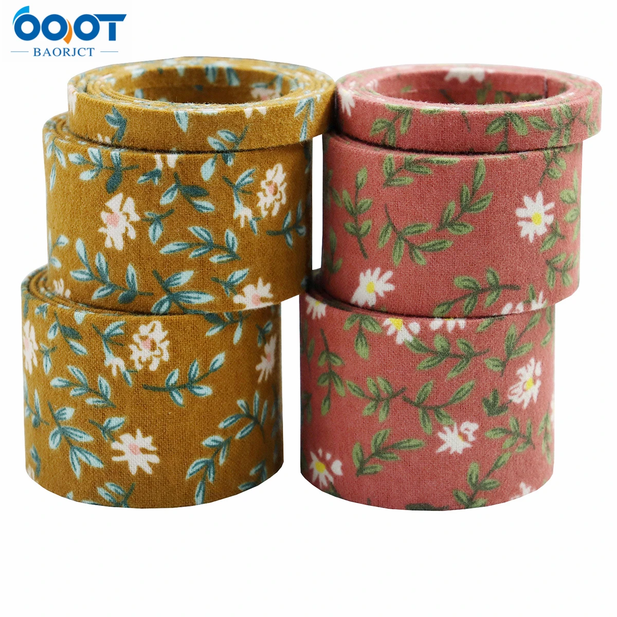 Двусторонняя Цветочная утолщенная тканевая лента 5 ярдов 50 мм сделай сам зажим