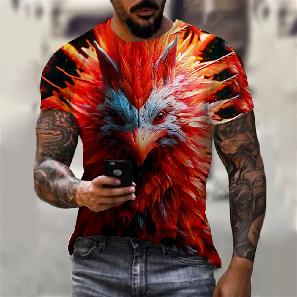 

Funny Mens Shirt 3D Printed Fashion Short Sleeve Top Animal Turkey Graphics Men Clothing Summer Festival T-shirt Street Clothing