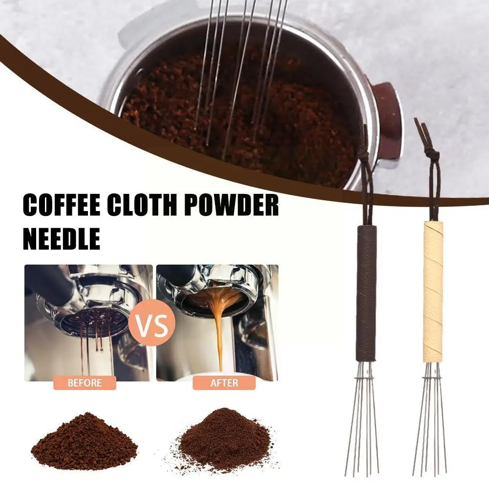 

Espresso Coffee Stirrer Coffee Tamper Steel Distributor Tamper Powder Coffee Espresso Needles Leveler Z7j7