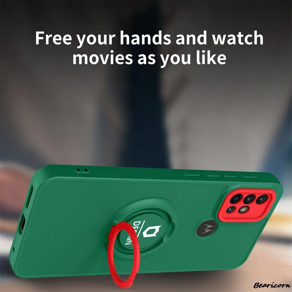 high quality protective phone case for motorola moto g10 g20 g30 e7 e7i power car magnetic with ring stand soft silicone cover free global shipping